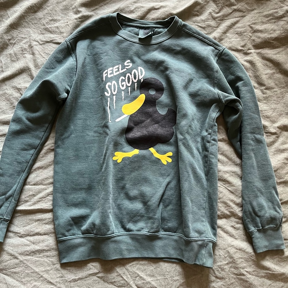 Comfort Colors Feels So Good crewneck sweater screen printed front